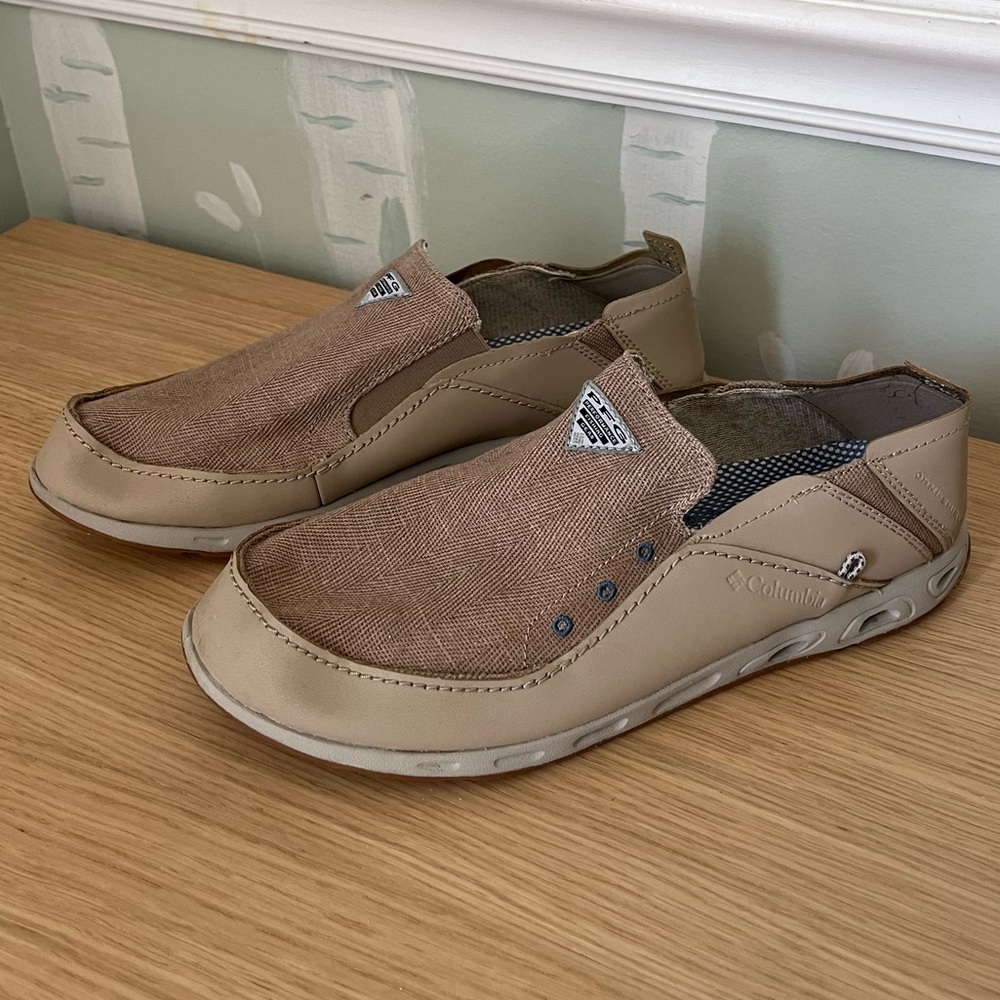 Columbia PFG Bahama Vent Loco III Fishing Water Fossil/ Steel Shoes Sneakers